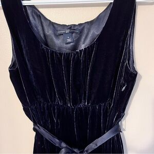 Gap Navy Blue Velvet Silk Dress